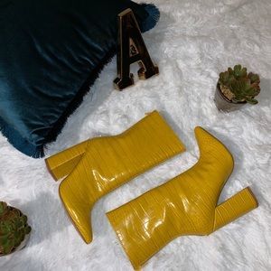 Yellow booties